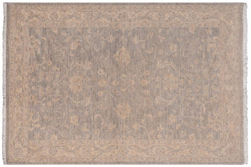 handmade Traditional Kafkaz Grey Beige Hand Knotted RECTANGLE 100% WOOL area rug 4 x 6